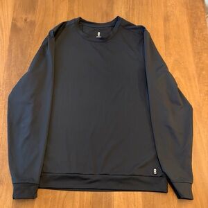 RHONE Men's Long Sleeve Crewneck Sweatshirt Navy